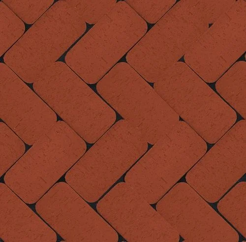 Клинкер тротуарный красный "Лондон" классик R25 ЛСР