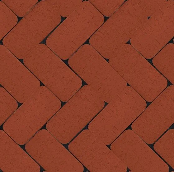 Клинкер тротуарный красный "Лондон" классик R25 ЛСР