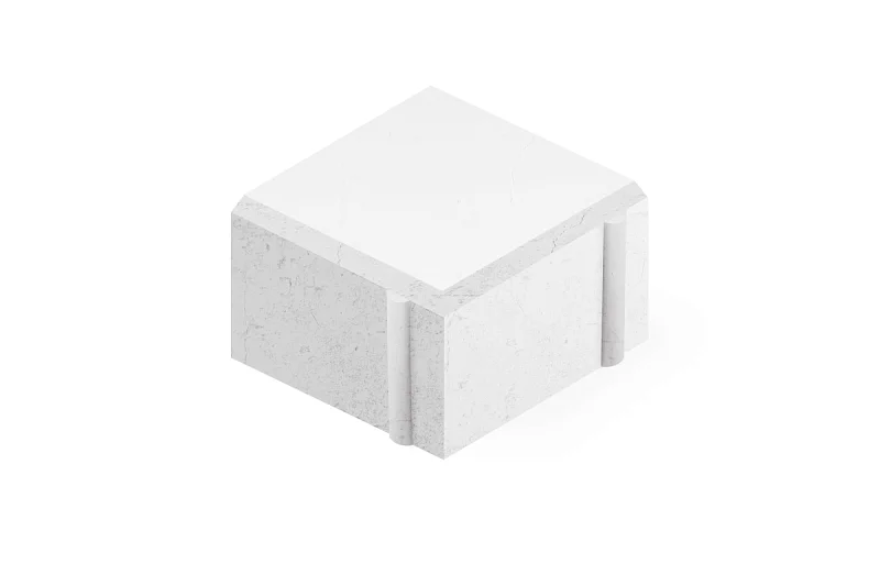 Тротуарная плитка Квадрат Нобетек 4К6Ф Белая 60 мм