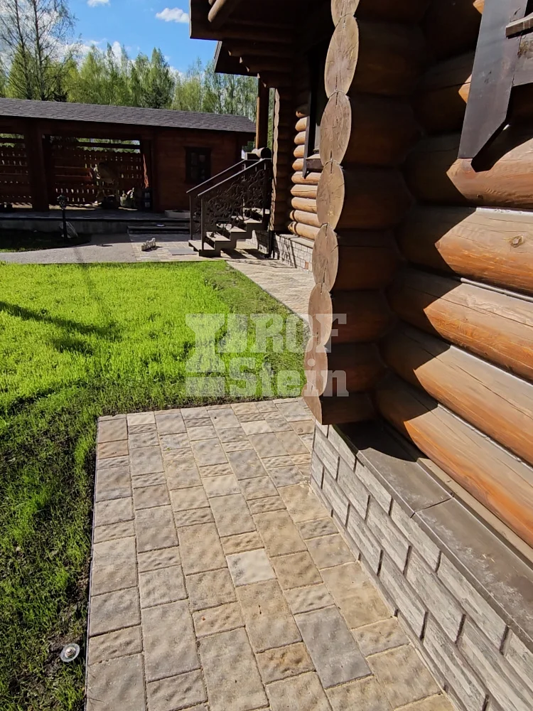 Укладка объемной рельефной брусчатки от Нобетек