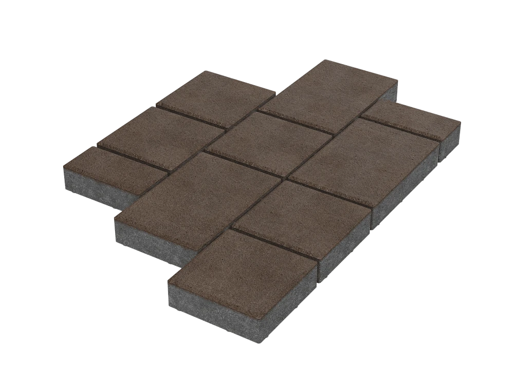 Тротуарная плитка Мозаика Коричневый Stellard 60 мм