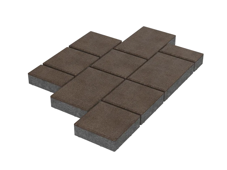 Тротуарная плитка Мозаика Коричневый Stellard 60 мм
