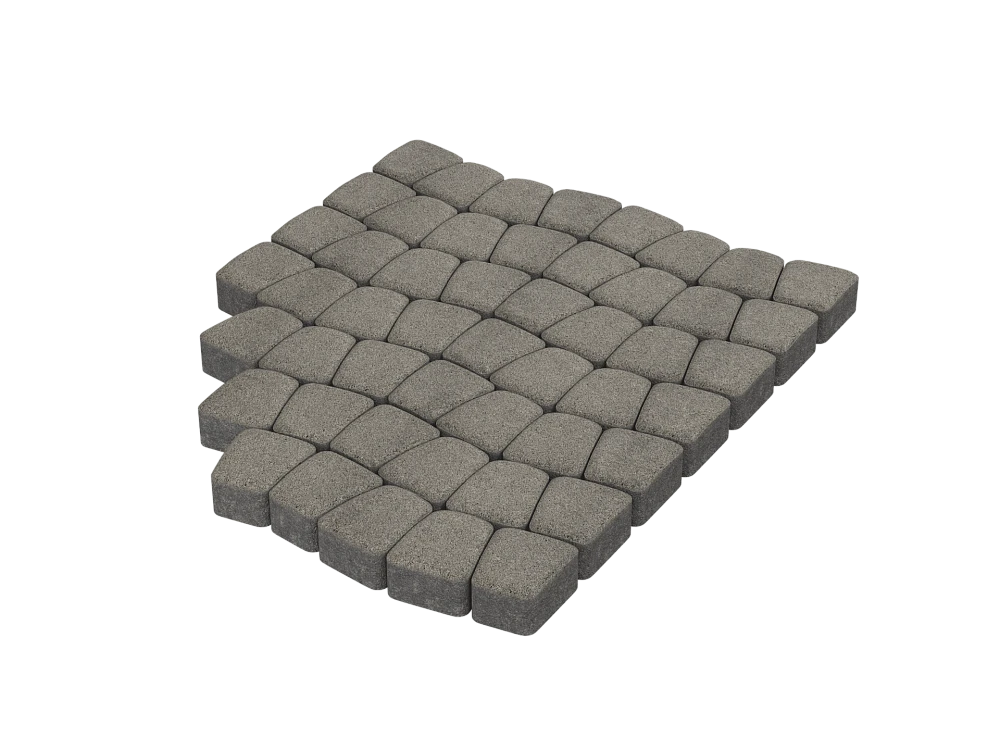 Тротуарная плитка Классико Белый мрамор Stellard 60 мм