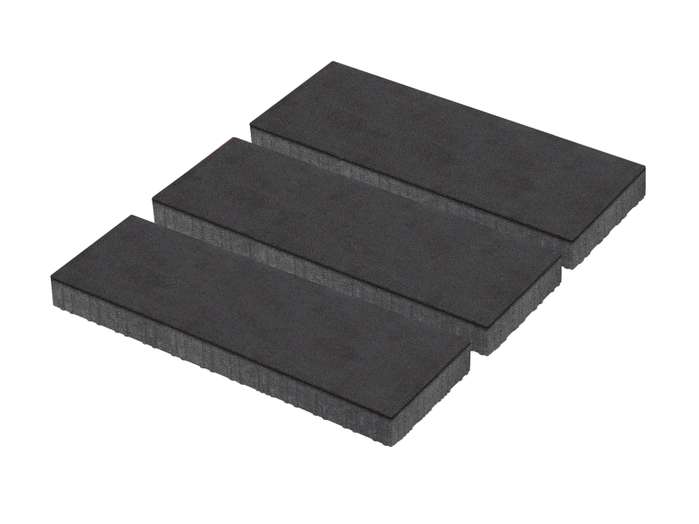 Тротуарная плитка Патио XL Черный Stellard 80 мм