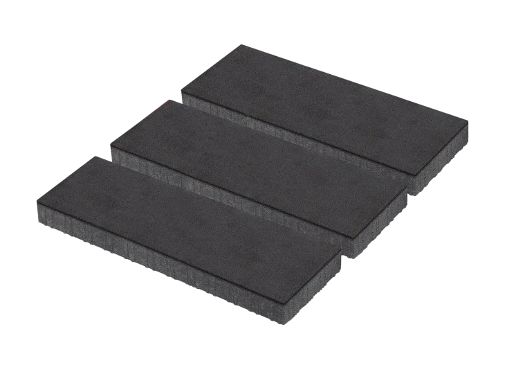 Тротуарная плитка Патио XL Черный Stellard 80 мм