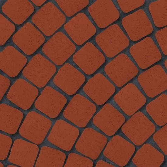 Клинкер тротуарный красный "Лондон" квадро R (под распил) ЛСР