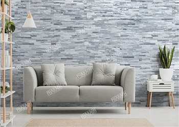 3D панель из натурального камня Кварцит Бело-серый Классик Pharaon