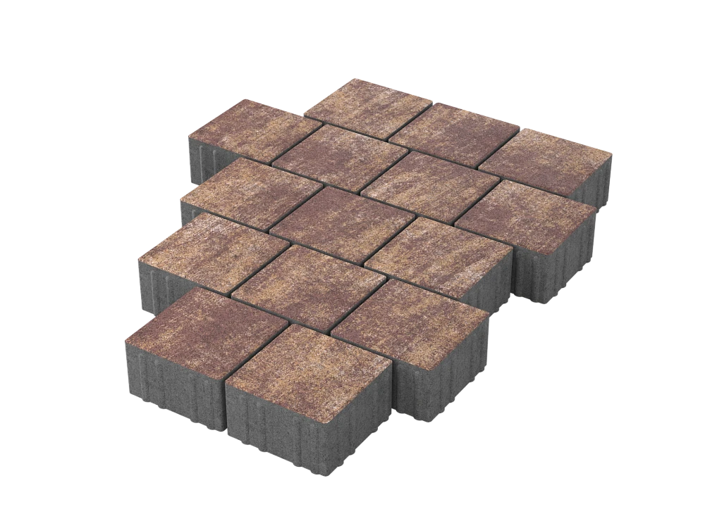 Тротуарная плитка Квадрат 15х15 Гавана Stellard 80 мм