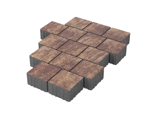 Тротуарная плитка Квадрат 15х15 Каньон Stellard 80 мм