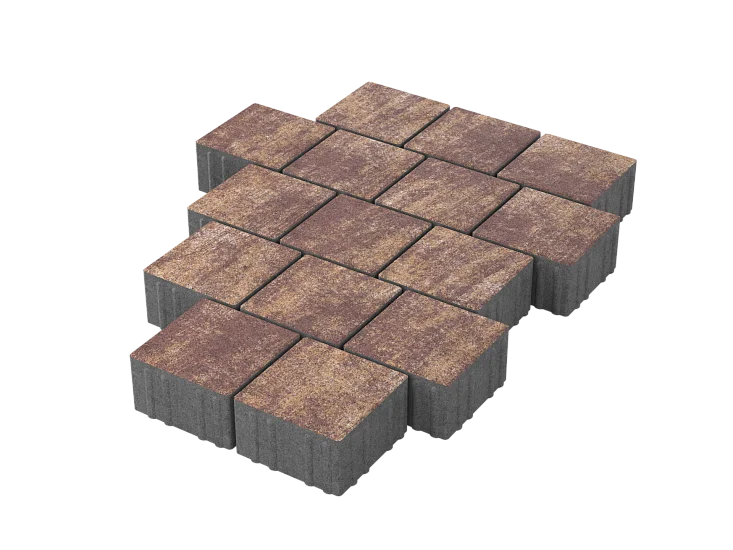 Тротуарная плитка Квадрат 15х15 Гавана Stellard 80 мм