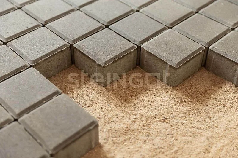 Тротуарная плитка Квадрат 100*100*60 Steingot Серый (полный прокрас)