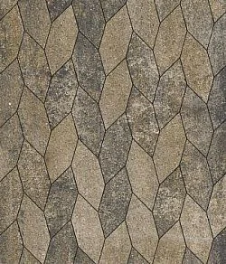 Тротуарная плитка СКОШЕННЫЙ ШЕСТИУГОЛЬНИК Искусственный камень Базальт Б.1.ШГ.6 Выбор 60 мм