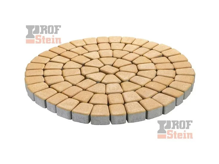 Тротуарная плитка Круговая классика, Желтый 342 МЗ 60 мм