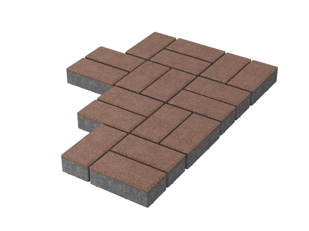 Тротуарная плитка Брусчатка Капучино Stellard 40 мм