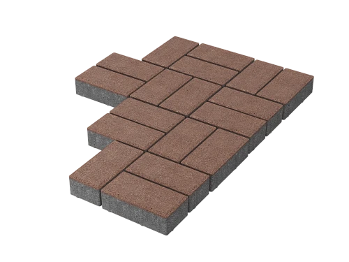 Тротуарная плитка Брусчатка Белая Stellard 40 мм