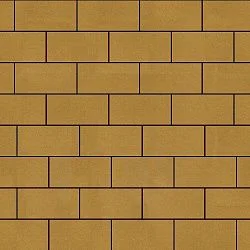 Плитка тротуарная Прямоугольник Лайн Желтый Гладкая SteinRus 40 мм