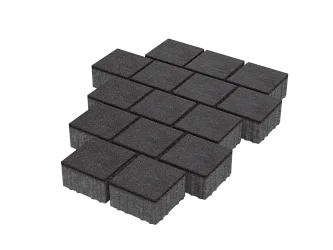 Тротуарная плитка Квадрат 15х15 Черный Stellard 80 мм