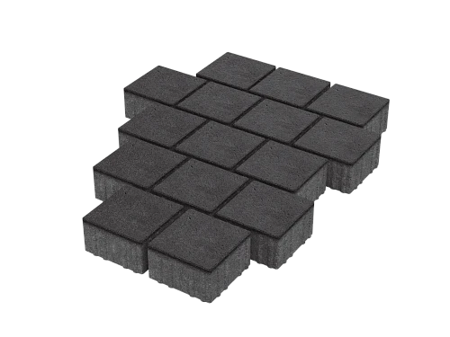 Тротуарная плитка Квадрат 15х15 Бордовый Stellard 80 мм