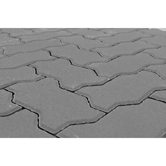 Тротуарная плитка Волна, Серый BRAER 70 мм