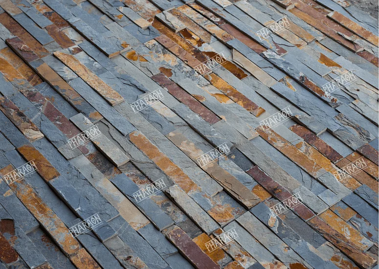 3D панель из натурального камня Сланец Мультиколор Классик Pharaon