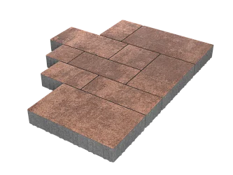 Тротуарная плитка Микс Сити Мокко Stellard 60 мм