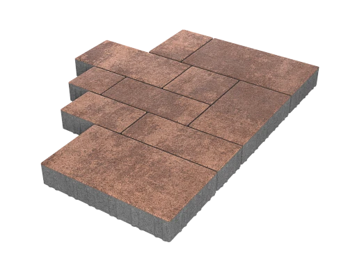 Тротуарная плитка Микс Сити Браун Stellard 60 мм