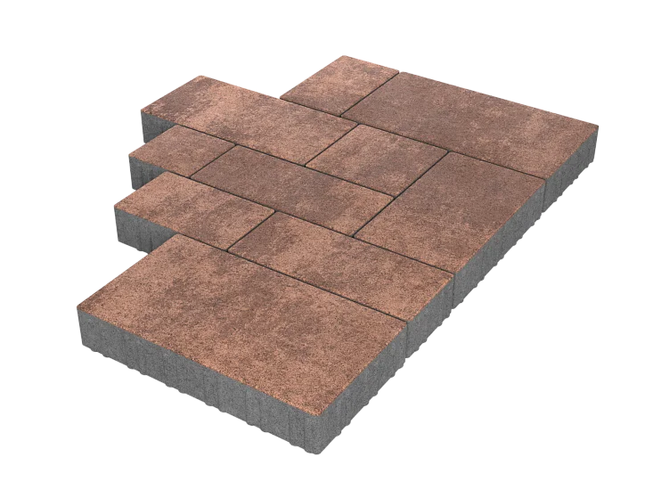Тротуарная плитка Микс Сити Мокко Stellard 60 мм