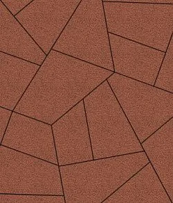 Тротуарная плитка ОРИГАМИ Гранит Красный Б.4.Фсм.8 Выбор 80 мм