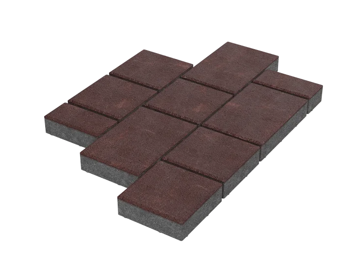Тротуарная плитка Мозаика Бордовый Stellard 60 мм