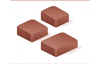 Тротуарная плитка Новая Классика 1НКЛ5Ф Нобетек Коричневая 50 мм