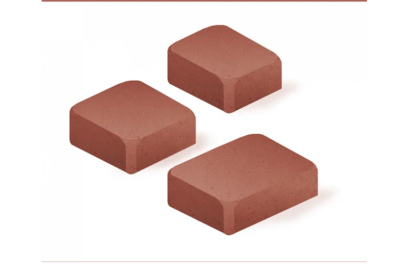 Тротуарная плитка Новая Классика 1НКЛ5Ф Нобетек Коричневая 50 мм