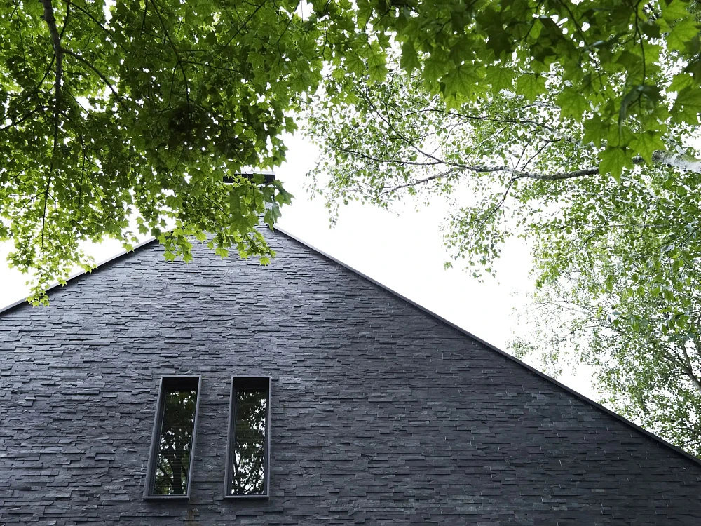 3D панель из натурального камня Сланец Чёрный Классик Pharaon