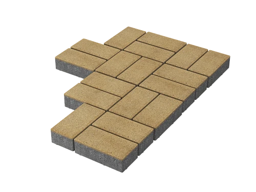 Тротуарная плитка Брусчатка Белая Stellard 40 мм