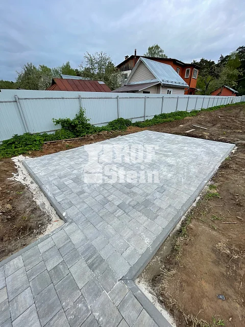 Укладка тротуарной плитки Старый город Венусбергер цвета Туман