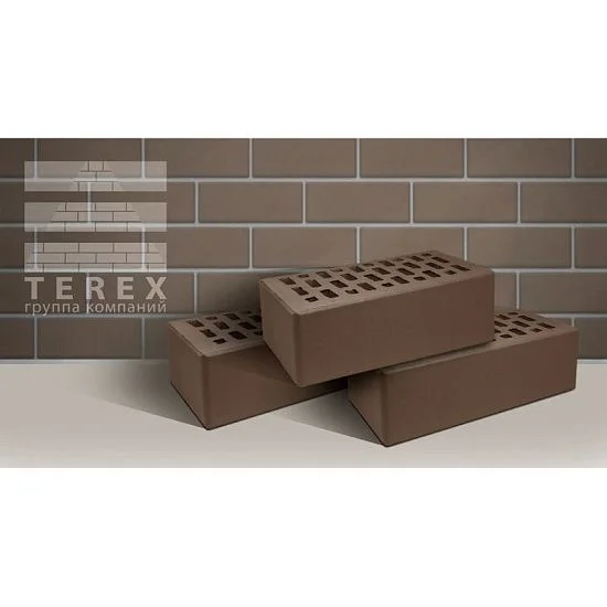 Кирпич облицовочный Мокко полуторный 1.4 NF гладкий Терекс
