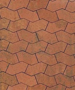 Тротуарная плитка S-ФОРМА Листопад гладкий Арабская ночь В.3.Ф.10 Выбор 100 мм