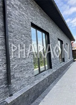 3D панель из натурального камня Мрамор Древесный серый Классик Pharaon