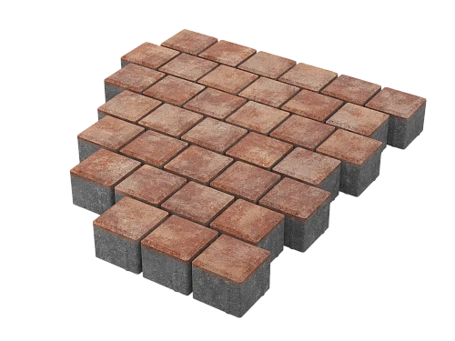 Тротуарная плитка Квадрат 10х10 Браун Stellard 60 мм