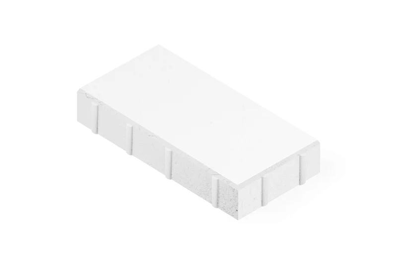 Тротуарная плитка Прямоугольник 4П6Ф Нобетек Белая 60 мм