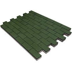 Брусчатка Прямоугольник Лайн Оливковый Гладкая SteinRus 60 мм