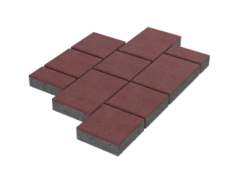 Тротуарная плитка Мозаика Красный Stellard 60 мм