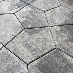 Тротуарная плитка КВИНТА 3П8Ф КОЛОРМИКС №5 Антрацит Нобетек 80 мм