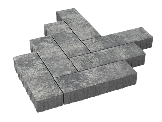 Тротуарная плитка Паркет Грей Stellard 80 мм