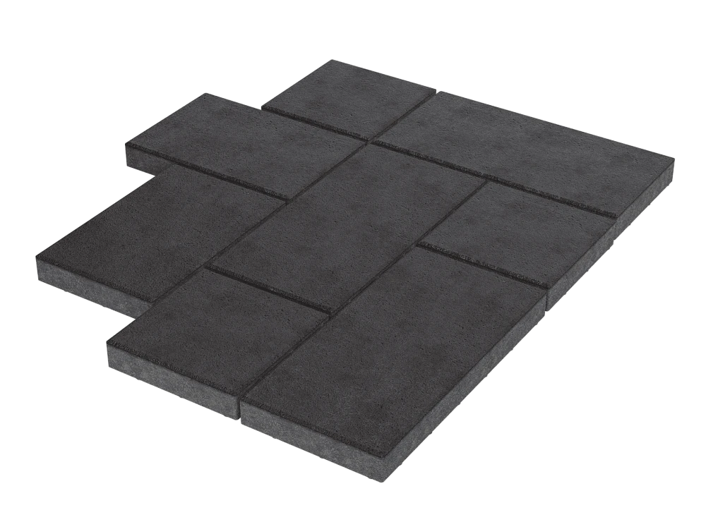 Тротуарная плитка Мозаика XL Черный Stellard 60 мм