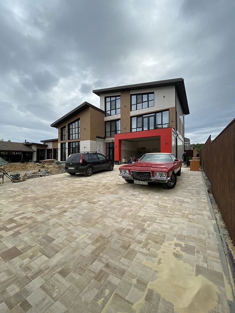 Укладка тротуарной плитки Бавария Травертин