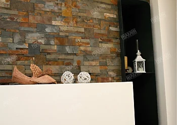 3D панель из натурального камня Сланец Мультиколор Модерн Pharaon