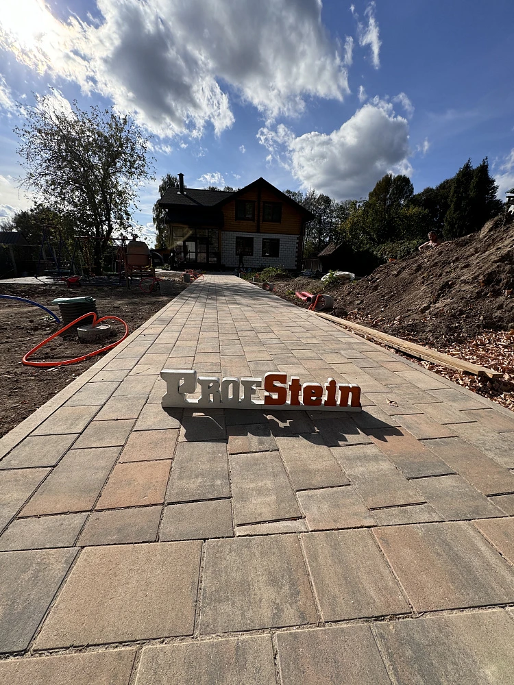 Укладка брусчатки Steingot с подготовкой бетонного основания