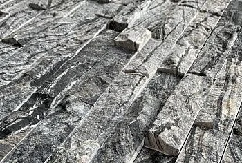 3D панель из натурального камня Мрамор Древесный серый Классик Pharaon