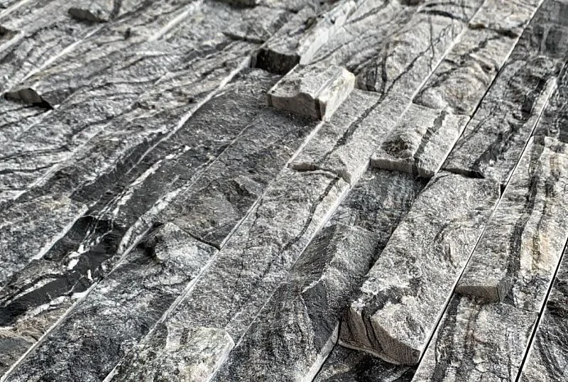 3D панель из натурального камня Мрамор Древесный серый Классик Pharaon