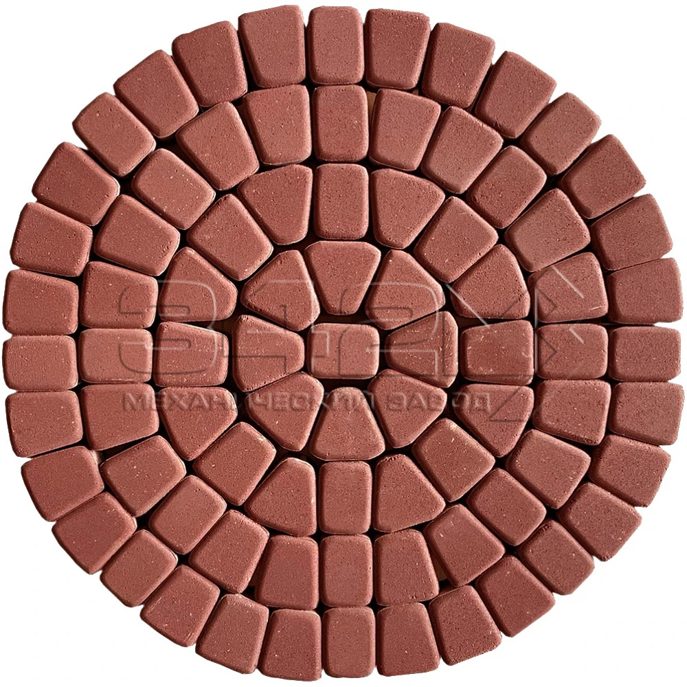 Тротуарная плитка Круговая классика 60 Ярко-красный 342 МЗ